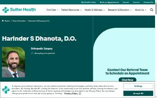 Harinder S Dhanota, D.O. website