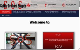 Sutter Orchard Supply website