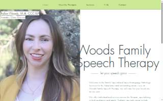 Woods Family Speech Therapy website