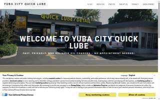 Yuba City Quick Lube website