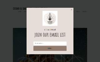 Cedar & Sage Wellness Studio website
