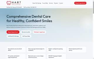 Hart Family Dental website