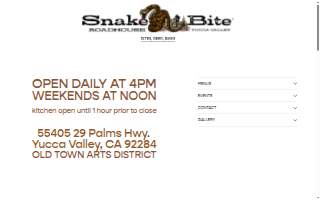 Snake Bite Roadhouse website