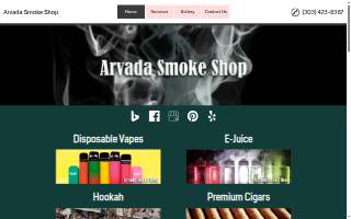 Arvada Smoke Shop website