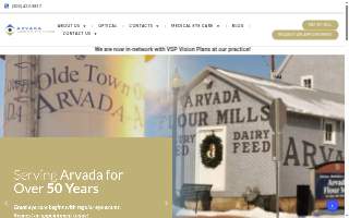 Arvada Vision & Eye Clinic website