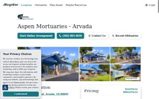 Aspen Mortuaries - Arvada website