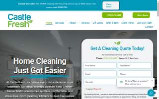 Castle Fresh House Cleaning website