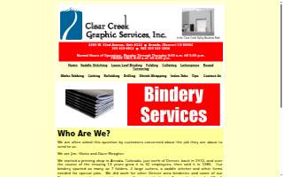 Clear Creek Graphic Services Inc website