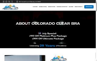 Colorado Clear Bra website