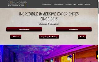 Conundrum Escape Rooms website