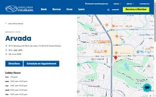 Credit Union of Colorado, Arvada website