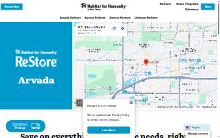 Habitat Arvada ReStore website