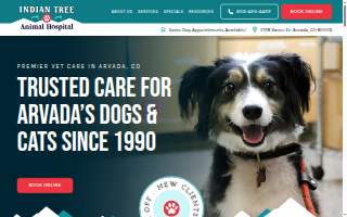 Indian Tree Animal Hospital website
