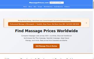 Massage Only Therapy website