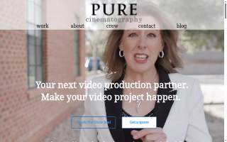 Pure Cinematography a Video Production Company website