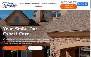 Table Mountain Dental website