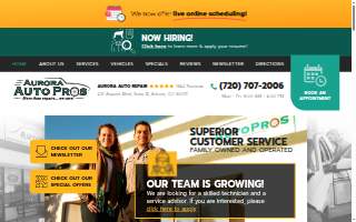 Aurora Auto Repair website