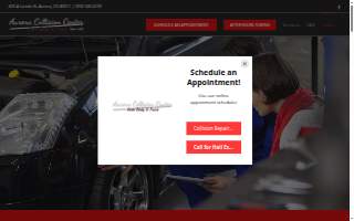 Aurora Collision Center website