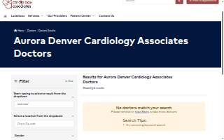 Aurora Denver Cardiology Associates - Lone Tree website
