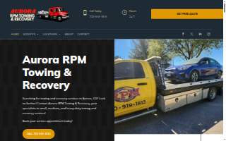 Aurora RPM Towing & Recovery website