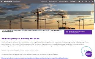 City of Aurora Survey Department website