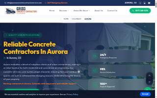 Concrete Contractors Aurora website