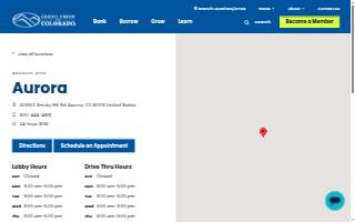 Credit Union of Colorado, Aurora website