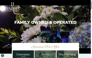 Harris Funeral Directors website