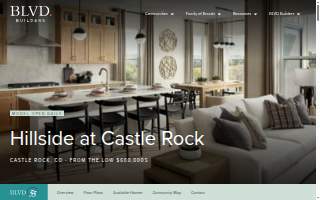 Hillside at Castle Rock by BLVD Builders website
