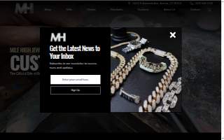 Mile High Jewelers website