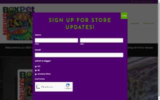 Nature Box Pet Emporium website