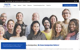 Okwena Immigration LLC website