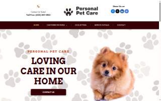 Personal Pet Care website