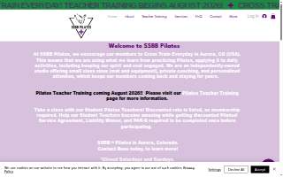 SSBB Pilates website