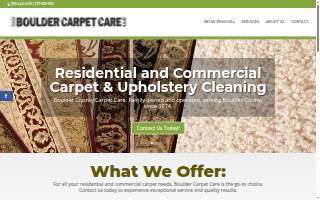 Boulder County Carpet Care website