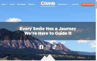 Climb Orthodontics website