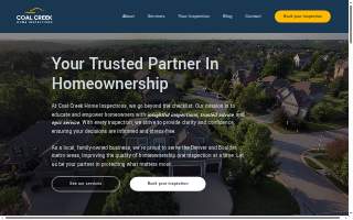 Coal Creek Home Inspections of Boulder website