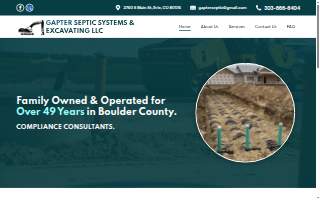 Gapter Septic Systems & Excavating, LLC website
