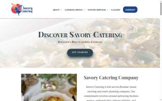 Savory Catering Company website