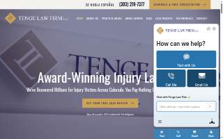 Tenge Law Firm Boulder website