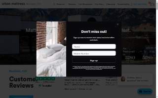 Urban Mattress Boulder website