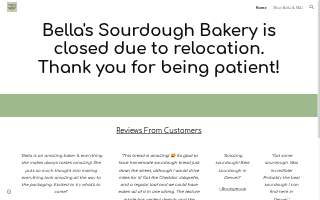 Bella's Sourdough Bakery website
