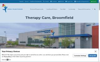 Children's Colorado Therapy Care website