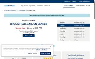 Colorado Eye Center of Broomfield website