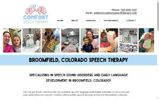 Comfort Speech Therapy of Broomfield website
