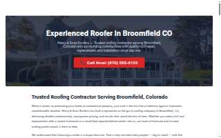 Henry & Sons Roofers website