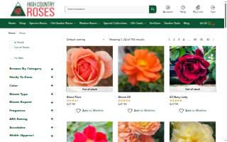 High Country Roses website