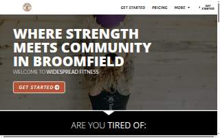 Widespread Fitness website