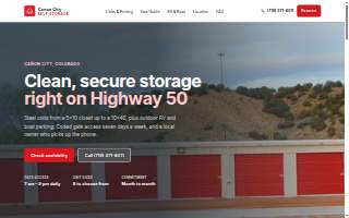 Canon City Self Storage website