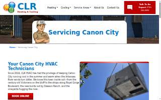 CLR Heating and Cooling Repair website